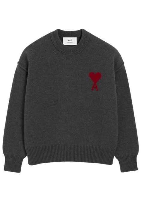 maglione girocollo adc uomo grigio AMI PARIS | UKS838.018084